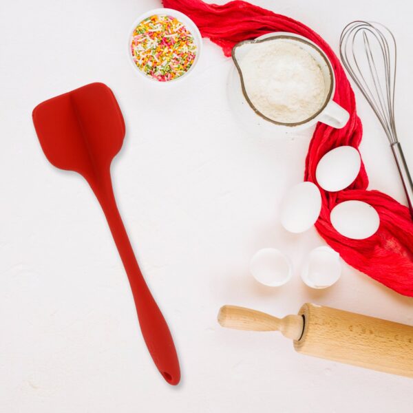 Multipurpose Silicone Mixing & Scraping Spoon (1 Pc / 31 Cm) - Image 3