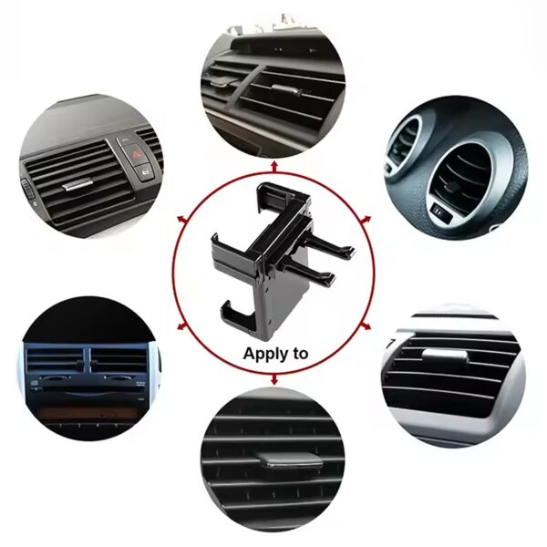 12857 Smartphone Car Phone Holder Car Air Conditioning Vent Phone Holder, Holder Stand for Mobile Phone Cellphone GPS, Dashboard Bracket for Car (1 Pc) - Image 5