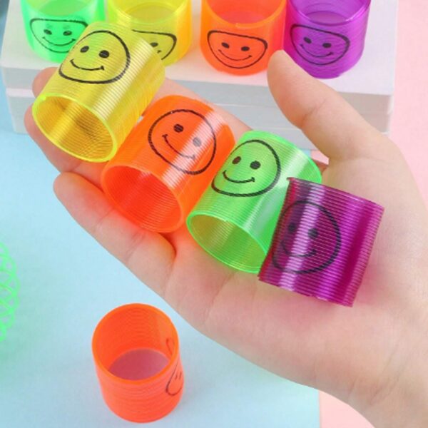Multicolor Magic Smiley Spring, Spring Toys, Slinky, Slinky Spring Toy, Toy for Kids for Birthdays, Compact and Portable Easy to Carry (12 Pcs Set) - Image 3