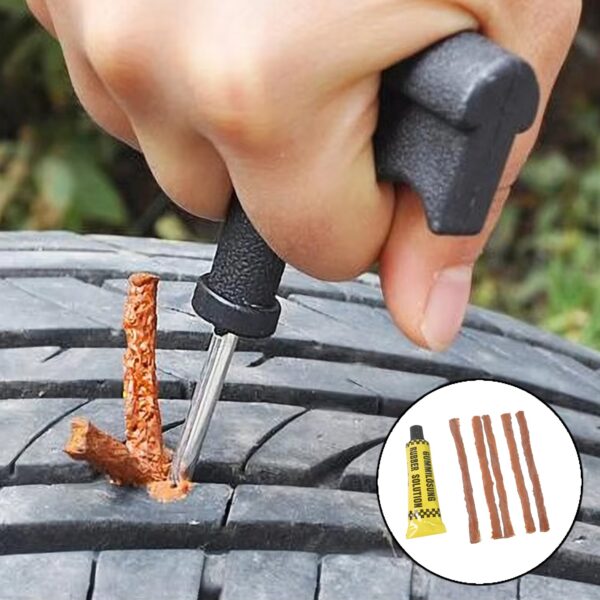 Portable Tire Repair Kit Tyre Repairing Tool Set with Box (13 Pcs Set) - Image 3