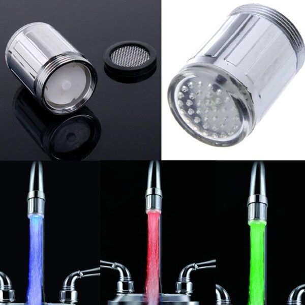 Multi Colors Changing LED Light Stream Faucet Tap Adapter (1 Pc) - Image 4