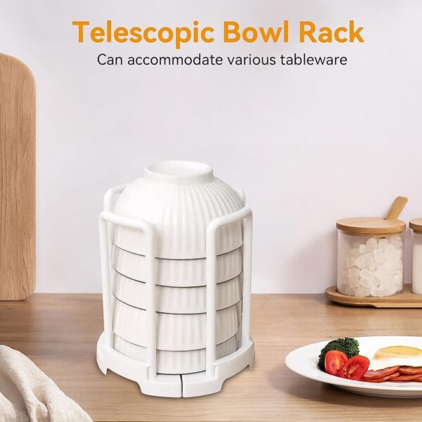 Plastic Bowl Holder Bowl Organizer Drain Rack (1 Pc) - Image 4