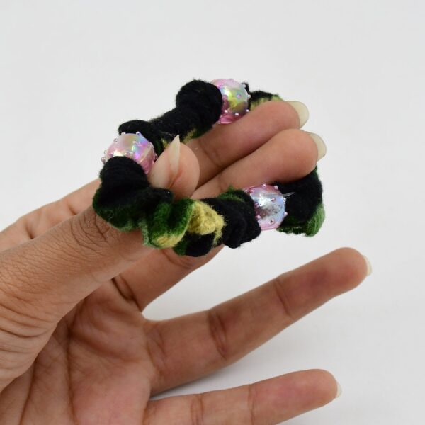 Small Hair Rubber Bands (Pack of 1 / Multicolour / Design) - Image 3