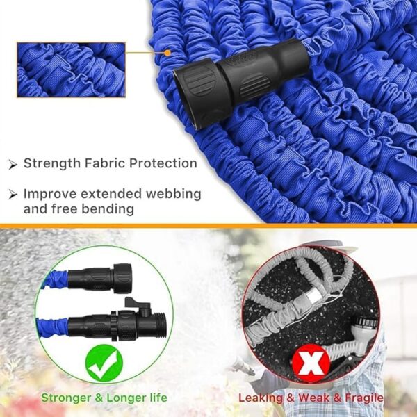 Expandable Magic Garden Hose with Spray Gun, Approx 4 Metre Pipe (1 Set / Mix Color) - Image 5