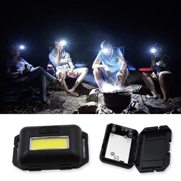 Head lamp Flashlight Waterproof Portable Lantern Headband Light Torch Lamp for Outdoor Camping Hiking Backpack Cycling, Running Hunting 10W Cob(1 Pc) - Image 5