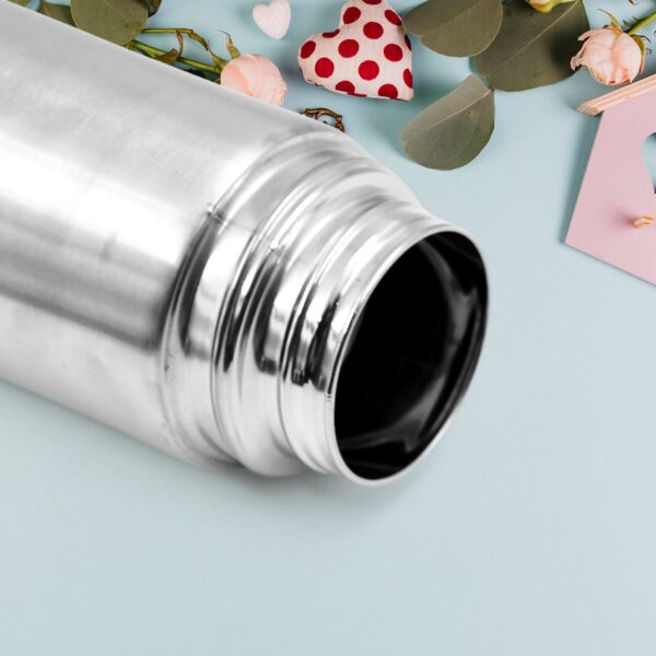 Vacuum Flask Without Cover, 18/8 Stainless Steel | Hot and Cold Water Bottle with Push-Down Lid | Double Walled Stainless Steel Bottle for Travel, Home, Office, School, Picnic (1000 ML / Without Cover) - Image 5
