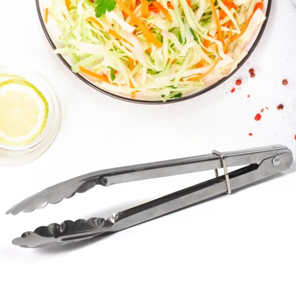 Metal Household Kitchen Salad Dessert Buffet Food Tong Clamp Clip (1 Pc / 17 Cm) - Image 3