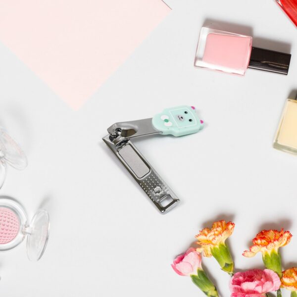 Cute Nail Clipper with Nail Catcher, Nail File - Stainless Steel (1 Pc) - Image 4
