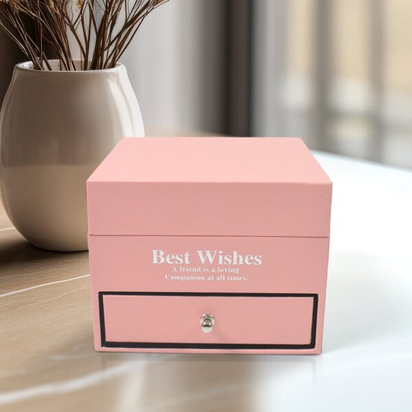 Preserved Eternal Rose Flower Gift Box Drawer with I Love You & Artificial 9 Pcs Rose (1 Set) - Image 4