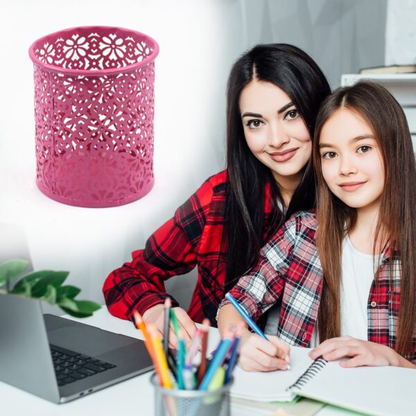 Pen Holder Office Desk Metal Mesh Pen Stand (1 Pc) - Image 6