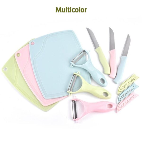 Plastic Kitchen Peeler - Green & Classic Stainless Steel 3-Piece Knife Set Combo - Image 8