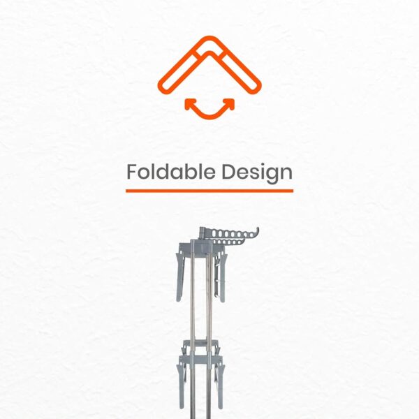 Premium Heavy Duty Stainless Steel 3 Layer Foldable Cloth Drying Stand (1 Set / With Color Box) - Image 6