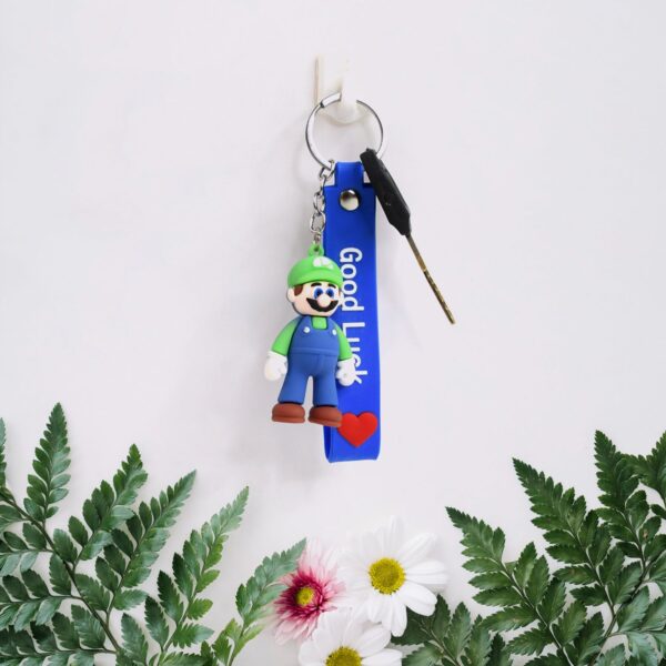 Cute Cartoon Silicone 3D Key Chain with Metal Hook & Strap (Pack of 1) - Image 4
