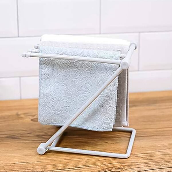 Folding Kitchen Bathroom Towel Rack, Towel Stand (1 Pc) - Image 5