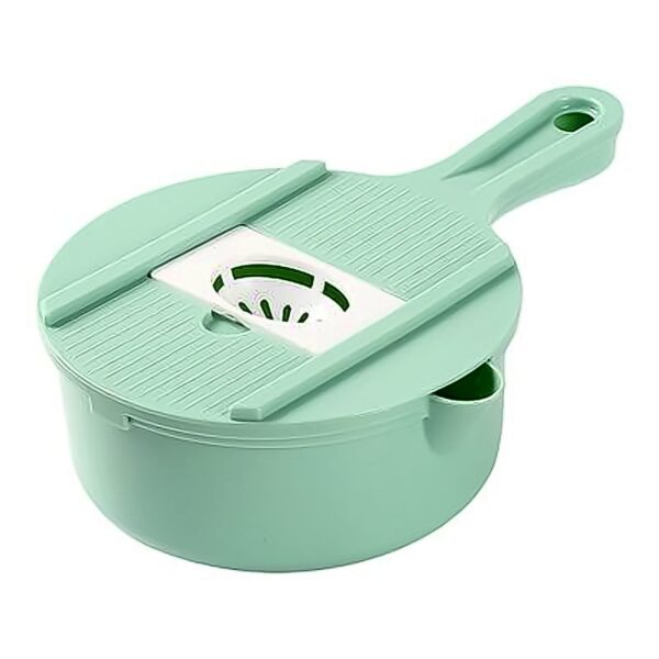 Vegetable Choppers with Drain Basket | 6 in 1 Vegetable Slicer Blades (1 Set) - Image 4