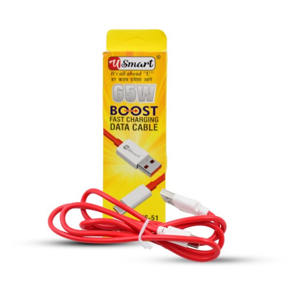 Type C data cable Fast Charging Data Cable (1000 MM / 65W / 1 Pc) - Image 8