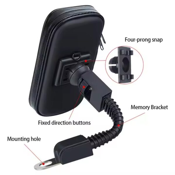Phone Holder Case Weather Resistant Bike Mount (1 Pc) - Image 4