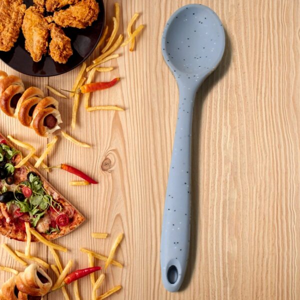 Multipurpose Silicone Spoon, Silicone Basting Spoon Non-Stick Kitchen Utensils Household Heat-Resistant Non Stick Spoons Kitchen Cookware Items For Cooking and Baking (6 Pcs Set) - Image 5