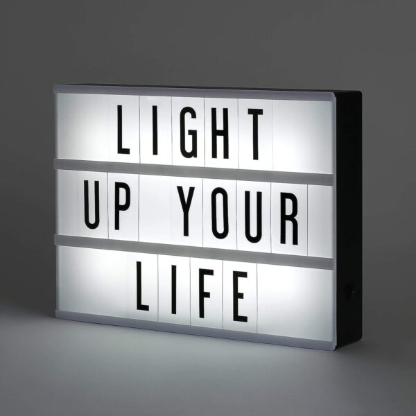 Black Mini A6 Magnetic Cinematic Light Box with 82 Characters and 10 Emojis  (1 Set) - Image 3