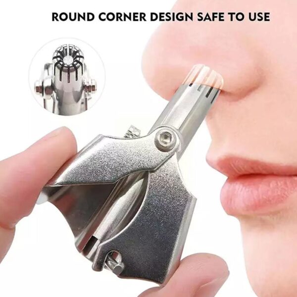 Nose Hair Clipper, Stainless Steel Hair Remover (1 Pc / With Brush & Plastic Case) - Image 4