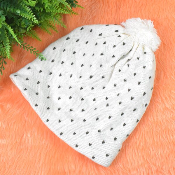 Big Soft Winter Cap, Woolen Inside Fur Beanie Cap (1 Pc / Mix Design & Color) - Image 4