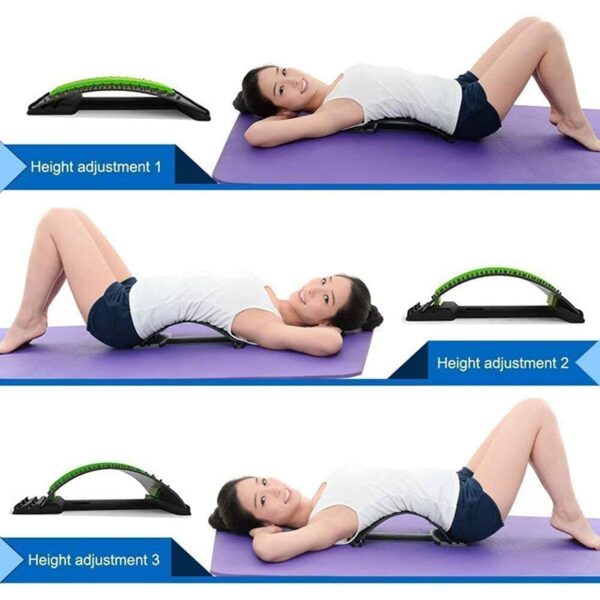 Back Pain Relief Device Back Stretcher, Spinal Curve Back Relaxation Device, Multi-Level Lumbar Region Back Support For Lower & Upper Muscle Pain Relief, Back Massager For Bed Chair & Car (1 Pc) - Image 5