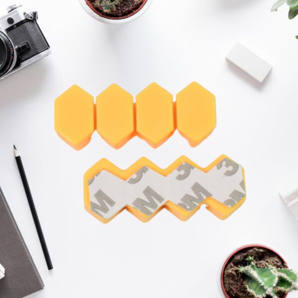 Self Adhesive Hooks for Cable Clips, Desktop Cable Organizer (6 Pcs Set / Mix Design) - Image 4