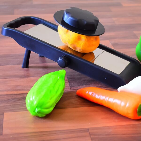 Adjustable Slicer, Stainless Steel and Plastic Premium Multipurpose Potato / Onion Slicer and Grater (1 Pc) - Image 4