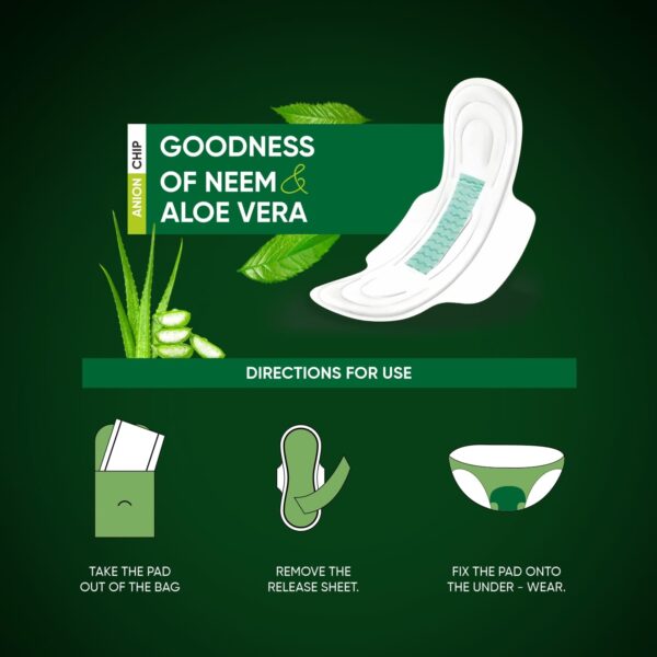 Sanitary Pantyliner with Neem & Aloe Vera, Ultra Thin, PH Balanced, Antibacterial (24 Pads, 155mm) - Image 7