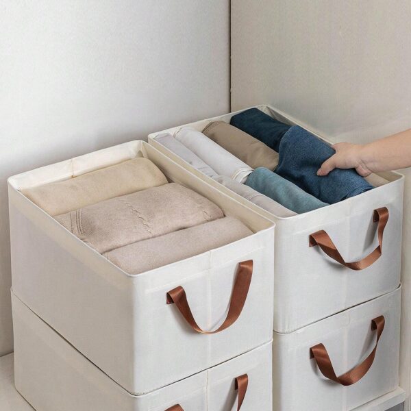 Cloth storage baskets, closet storage bins (42×28 Cm) - Image 6