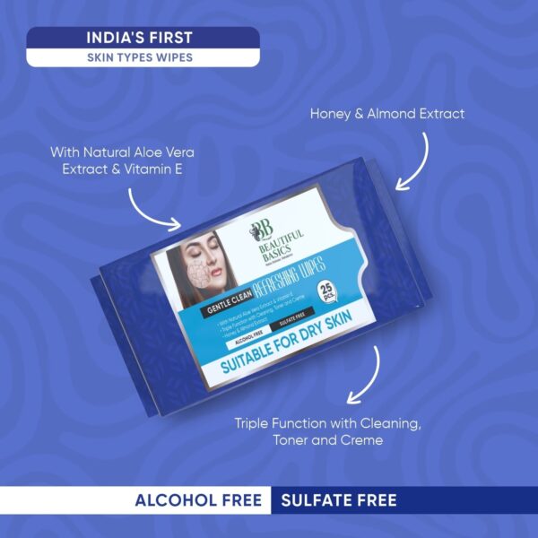 Refreshing Wet Wipes for Face | Facial Cleansing | Refreshing & Skin Hydration| Soothing for skin | pH Balance & Alcohol Free | Nourishing with Fruit extract | 25 Wipes - Image 6