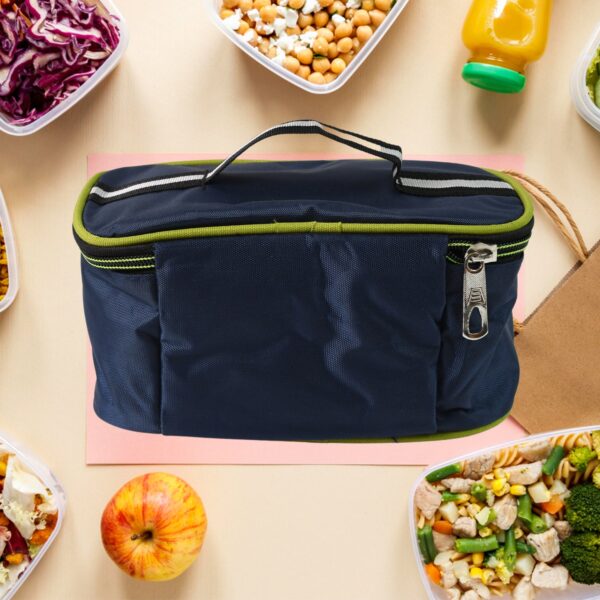 Sumo Lunch Box, with Lunch Bag, Plastic Lunch Box & Plastic Spoon, Fork (2 Pc Set / With Lunch Box) - Image 4