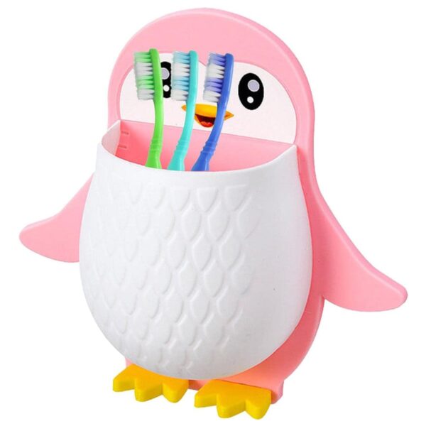 Penguin Storage Box, Adhesive Remote Case, Electric Toothbrushes Holder, Universal Controller Holder, Wall Nightstand, Office Plastic Wall Mount - Image 4