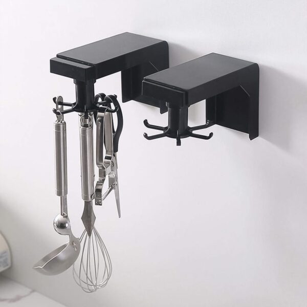 Self Adhesive 360 Degree Rotating Cooking Utensils Holder (1 Pc) - Image 5