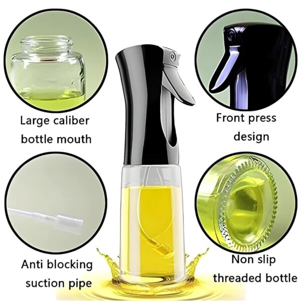 Glass Oil Dispenser Bottle Spray (1 Pc / 200 ml Approx) - Image 4