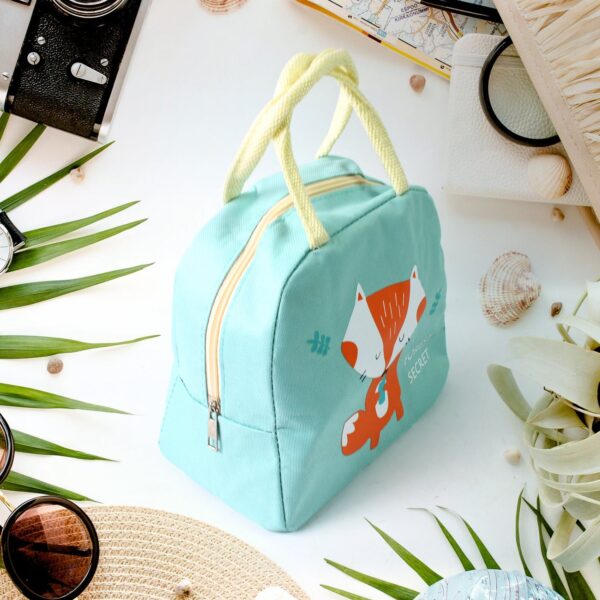 Lunch Box Bag for Women Men Insulated Lunch Bag With Zipper (1 Pc / Mix Color / Design) - Image 3