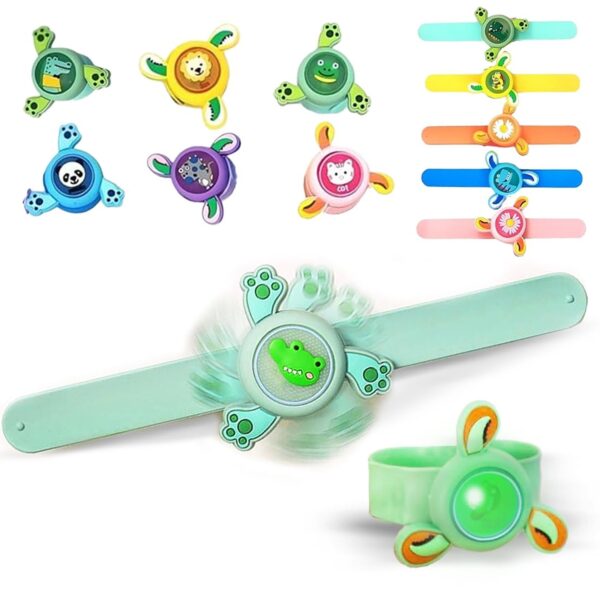 LED Light & Spinning Slap Kids Cartoon Bracelet Wrist Band (1 Pc / Mix Design) - Image 5