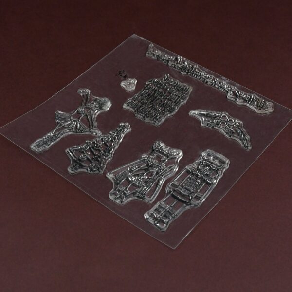 Reusable Transparent Rubber Stamp for Paper Crafts (Mix Design / 1 Sheet) - Image 4
