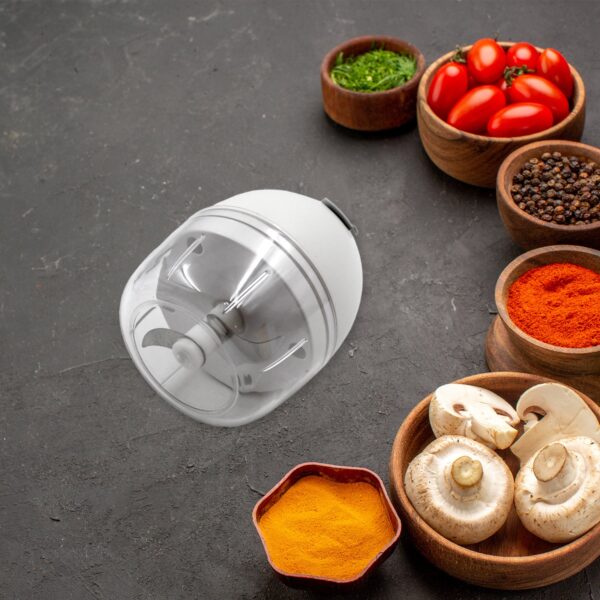 Chopper for Kitchen Electric, Rechargeable Garlic Chopper, Cordless Mini Food Processor, Portable Food Chopper with Detachable Stainless Steel Blade for Garlic, Ginger, Onion, Meat (200ML) - Image 3