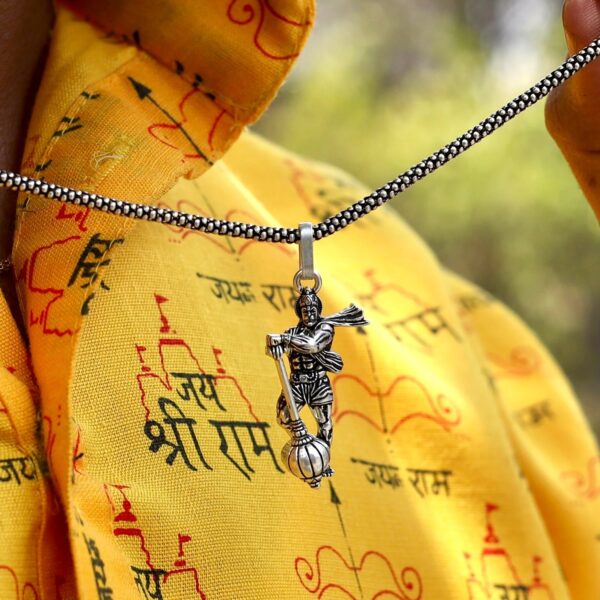 Hanuman Ji Pendant with Gada Religious Jewellery for Men and Women (1 Pc) - Image 7