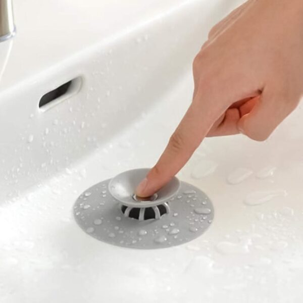 Sink Stopper Silicone Bathtub Stopper, Kitchen Sink Drain Strainer (1 Pc) - Image 5