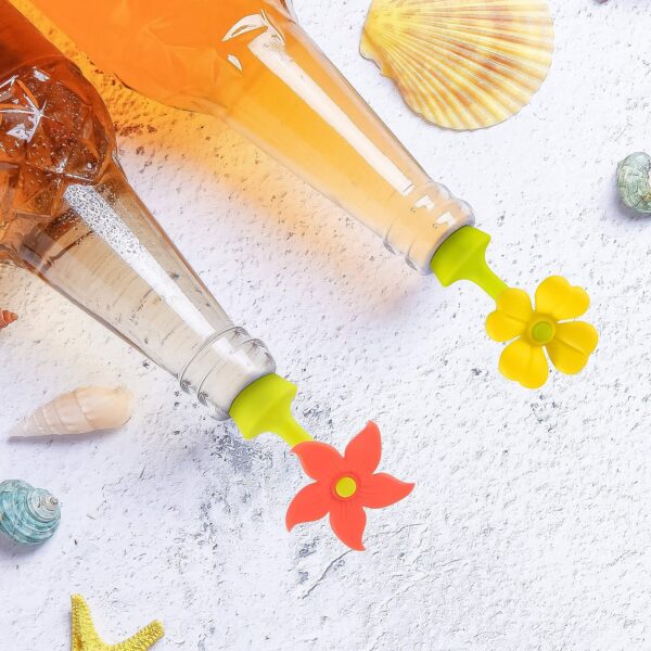 Silicone Bottle Sealer Cap Flowers Shaped Stoppers Bottle (2 Pc Set) - Image 4