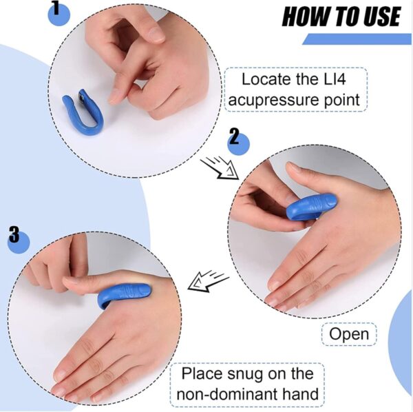 Sugar Control Acupressure Hand Pressure Point Clip Migraine Relief Clip with Magnets (1 Pc) - Image 4