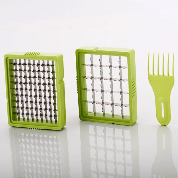 2 in 1 Potato Chipser / Slicer French Fries Maker Finger Chips | Plastic | Two Blades Finger Chips Cutter for Kitchen Accessory Vegetable Fruit Slicer (1 Pc)  - Image 3