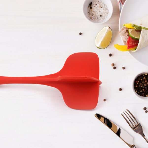 Multipurpose Silicone Mixing & Scraping Spoon (1 Pc / 31 Cm) - Image 4