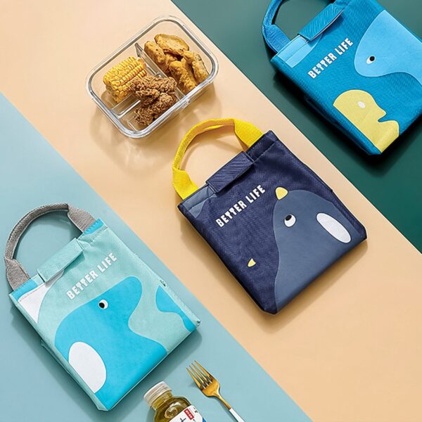 Lunch Box Bag for Women Men Insulated Lunch Bag With Zipper (1 Pc / Mix Design & Color) - Image 4