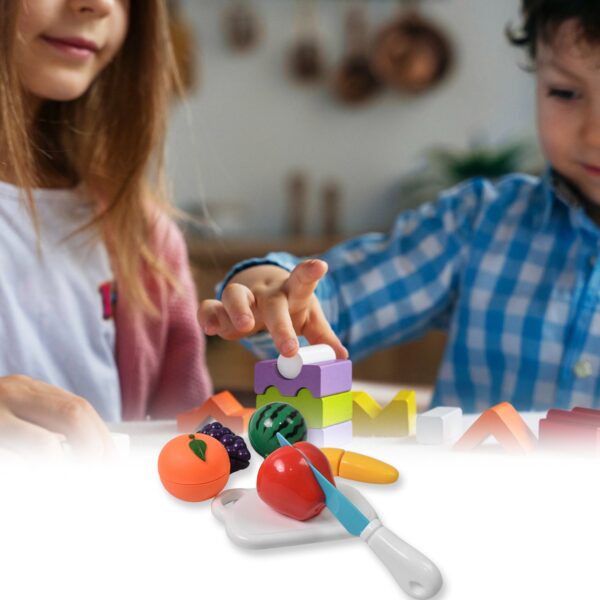 Realistic Sliceable Fruits Cutting Play Toy Set (7 Pcs Set) - Image 4