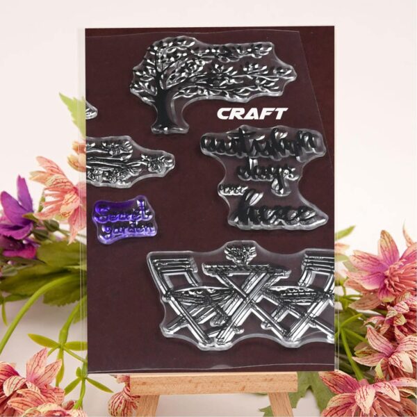 Reusable Transparent Rubber Stamp for Paper Crafts (Mix Design / 1 Sheet) - Image 13
