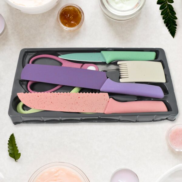 Professional Colorful Kitchen Knives Set (6 Pcs Set) - Image 4