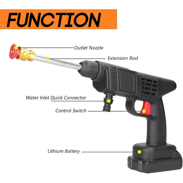 48V Double Battery Car & Washer Gun With 12.6v Charger - Image 6